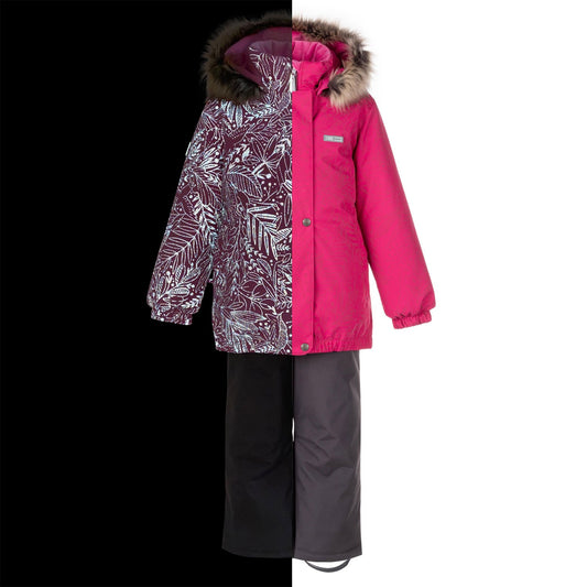 ЗИМНИЙ КОМПЛЕКТ ДЛЯ ДЕВОЧЕК ИЗ СВЕТООТРАЖАЮЩЕЙ ТКАНИ